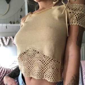 Vintage boho crop top